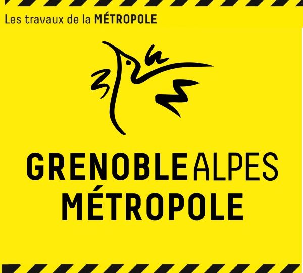Logo Métro Grenoble avec travaux